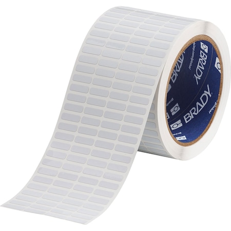 Brady 1 mil Polyimide Circuit Board Labels 0.2 in H x 0.65 in W White 10000/RL THT-14-729-10